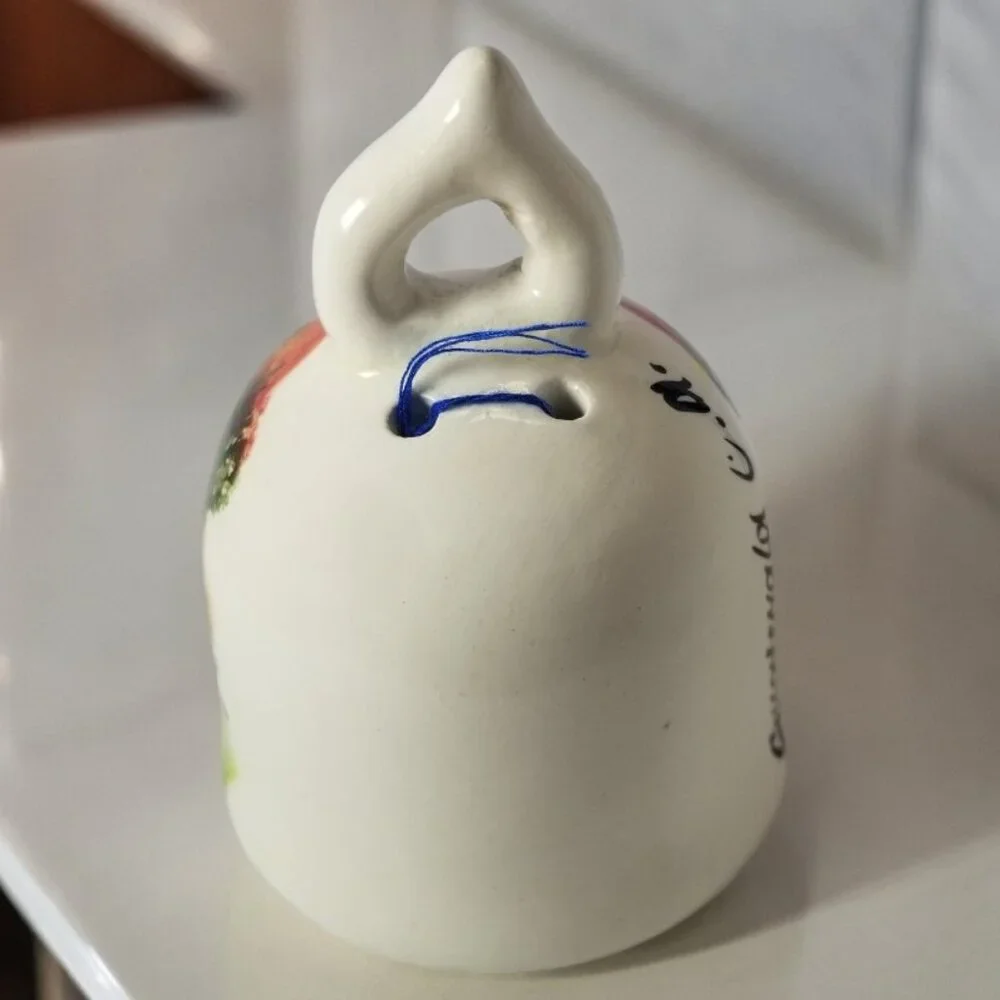 Guatemala’s Colorful Ceramic Bell, Hand-Painted Folk Art  Decorative Souvenir